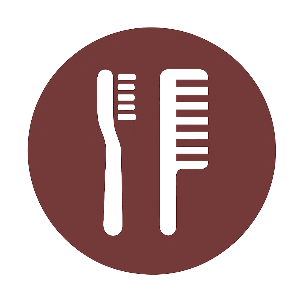 Personal Care Assistance icon of a toothbrush and comb - goes to services page